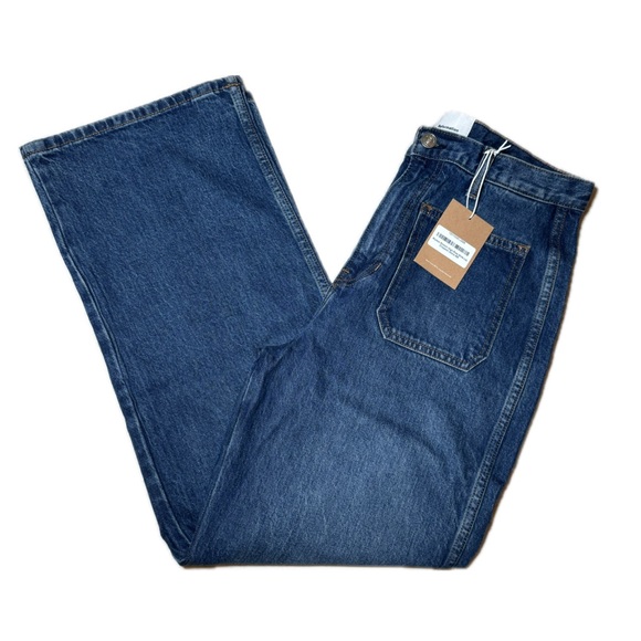 Reformation Alyssa Cropped High Rise Wide Leg Cropped Jeans